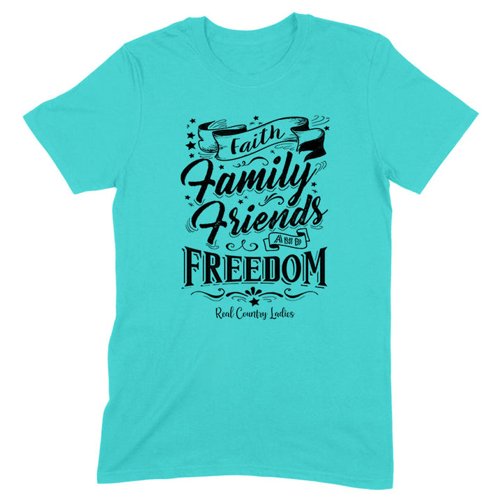 Black Friday | Faith Family Friends Black Print Front Apparel