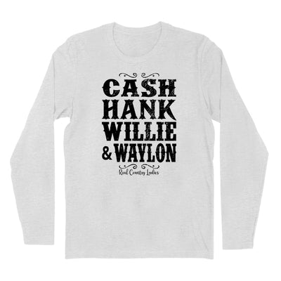 Blowout | Cash Hank Willie Waylon Black Print Hoodies & Long Sleeves