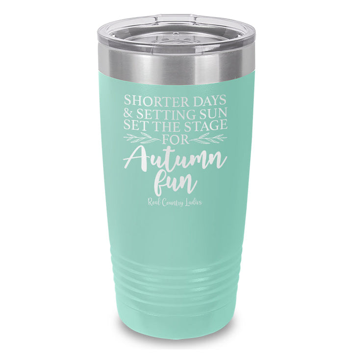 Black Friday | Shorter Days And Setting Sun Laser Etched Tumbler