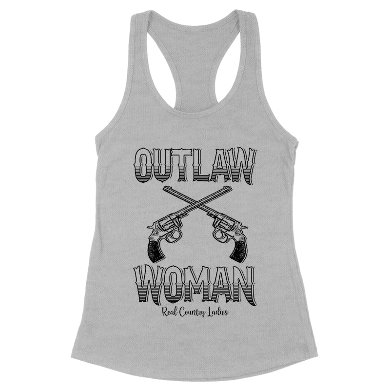 Black Friday | Outlaw Woman Black Print Front Apparel