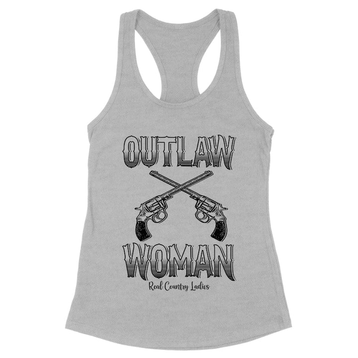 Black Friday | Outlaw Woman Black Print Front Apparel