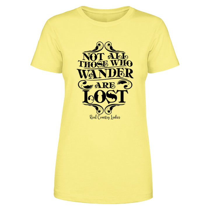 Black Friday | Not All Those Who Wander Black Print Front Apparel