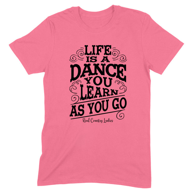 Blowout |  Life Is A Dance Black Print Front Apparel