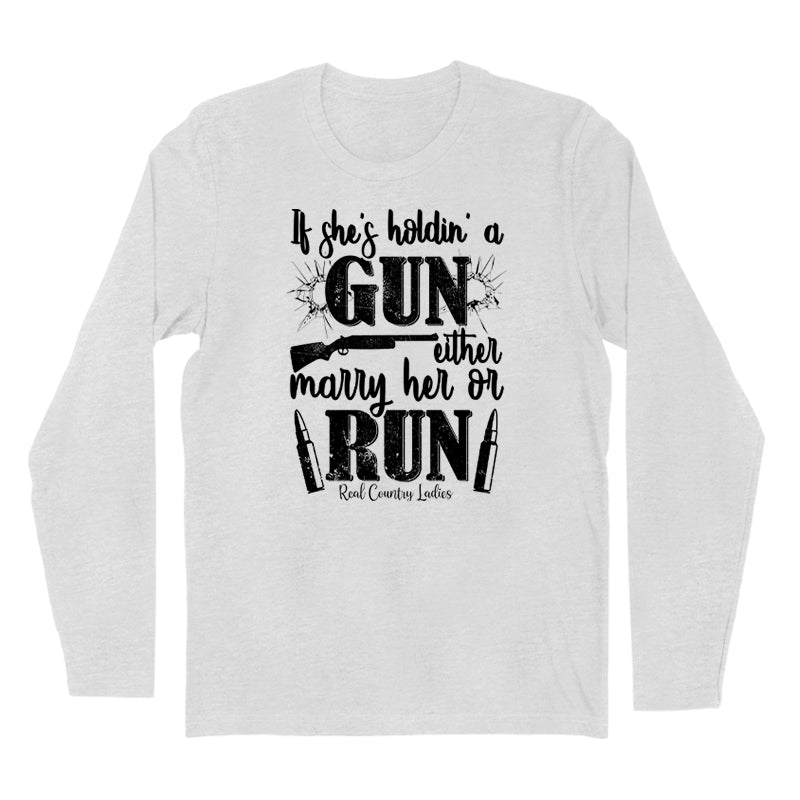 Blowout | If She's Holdin' A Gun Black Print Hoodies & Long Sleeves