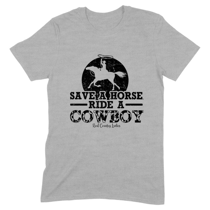 Black Friday | Save A Horse Ride A Cowboy Black Print Front Apparel