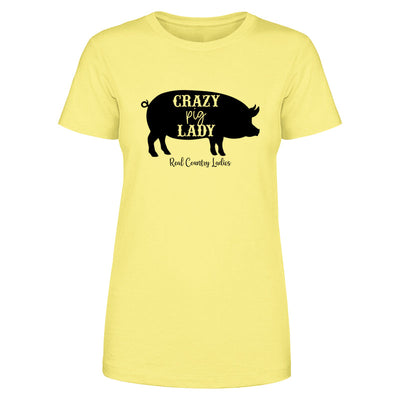 Blowout |  Crazy Pig Lady Black Print Apparel