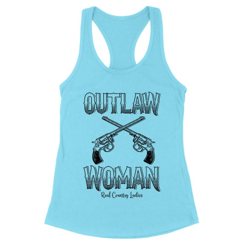 Black Friday | Outlaw Woman Black Print Front Apparel