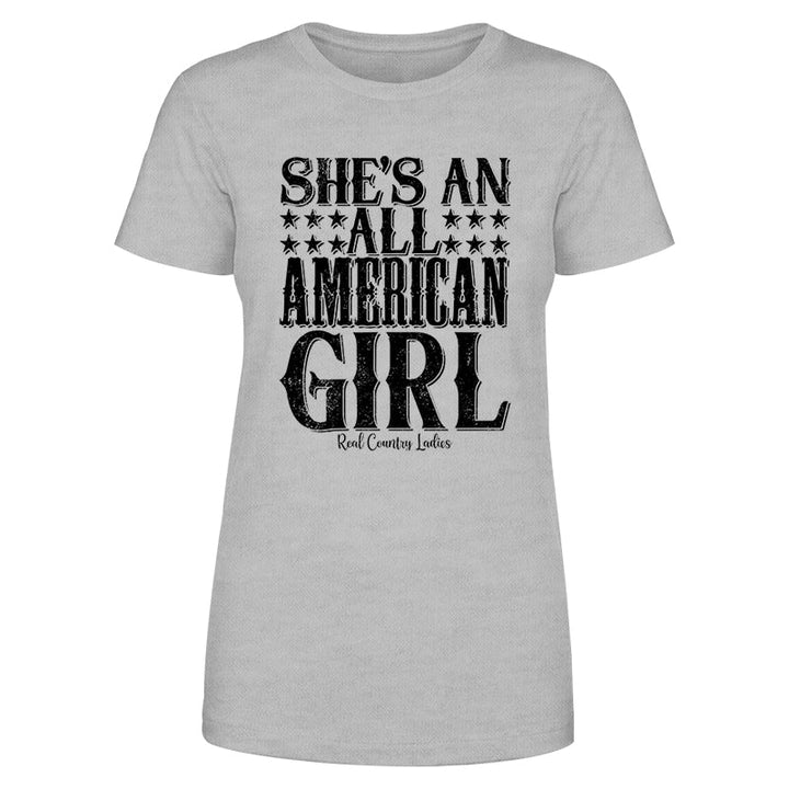 Black Friday | All American Girl Black Print Front Apparel