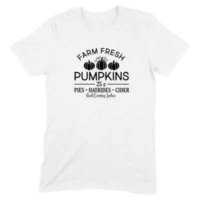 Falling For Deals | Farm Fresh Pumpkins Black Print Front Apparel