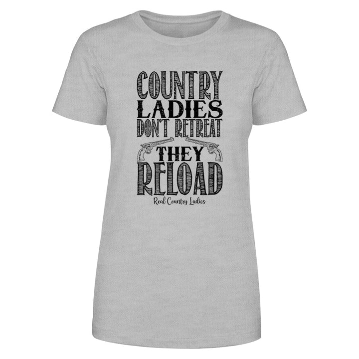 Black Friday | Country Ladies Don't Retreat Black Print Front Apparel