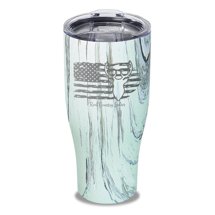 Black Friday | Deer USA Flag Laser Etched Tumbler