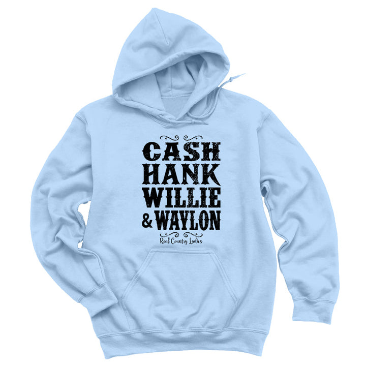 Black Friday | Cash Hank Willie Waylon Black Print Hoodies & Long Sleeves