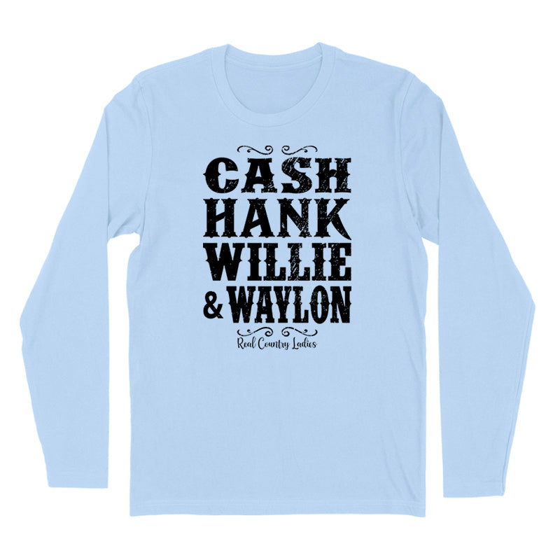 Blowout | Cash Hank Willie Waylon Black Print Hoodies & Long Sleeves