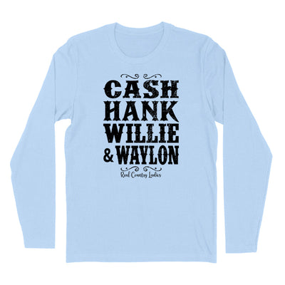 Blowout | Cash Hank Willie Waylon Black Print Hoodies & Long Sleeves