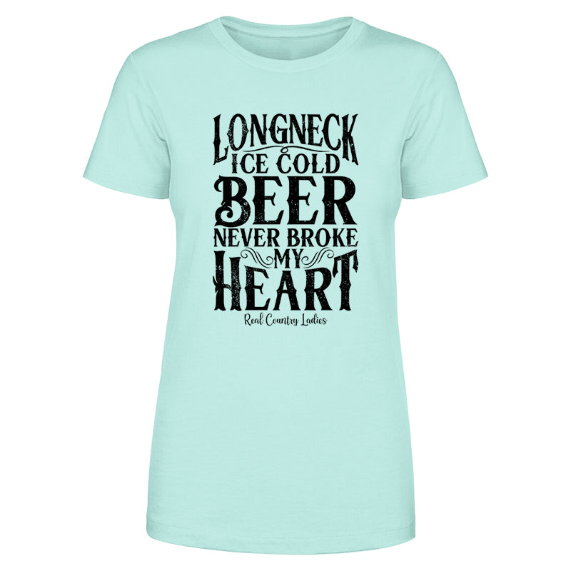 Blowout |  Longneck Ice Cold Beer Black Print Front Apparel