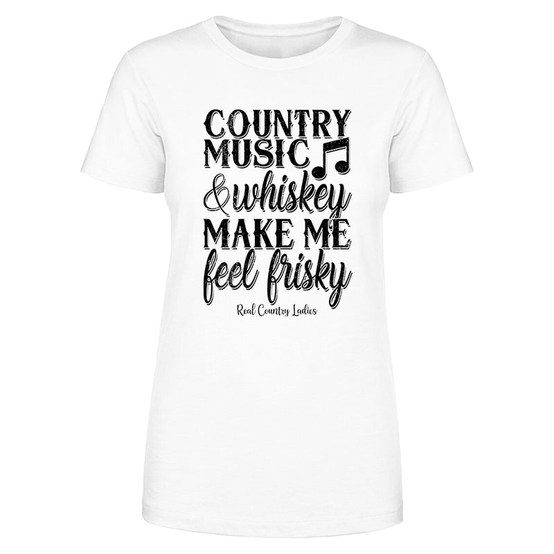 Blowout |  Country Music And Whiskey Black Print Front Apparel