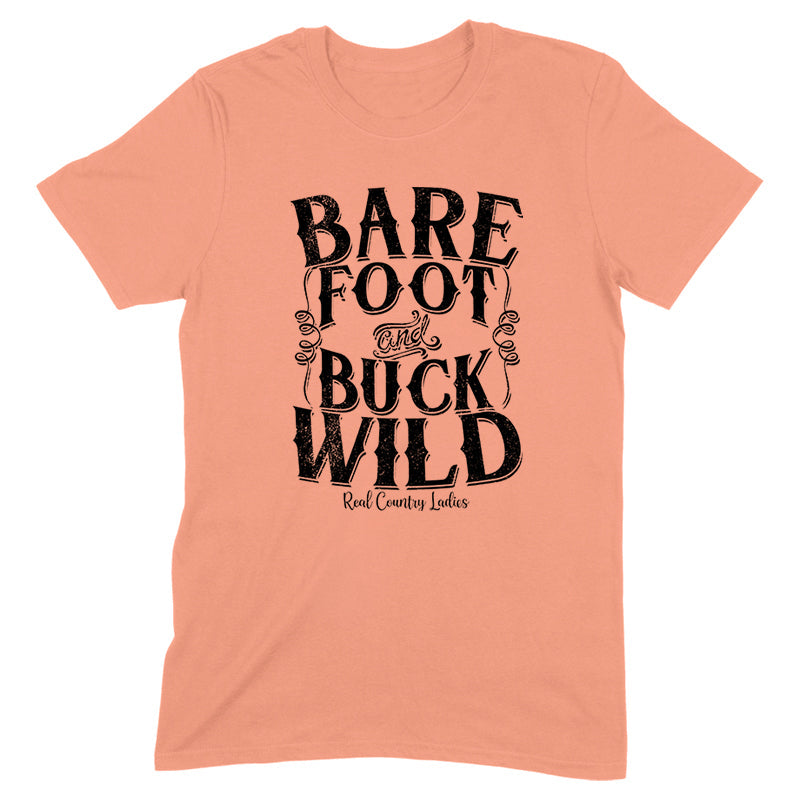 Blowout |  Bare Foot And Buck Wild Black Print Front Apparel