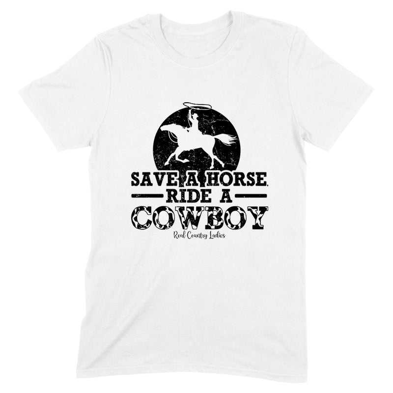 Black Friday | Save A Horse Ride A Cowboy Black Print Front Apparel