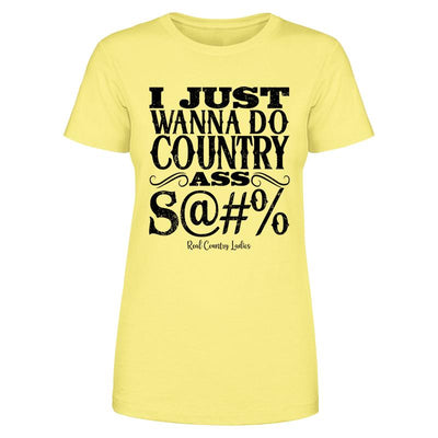 Blowout |  Country Ass Shit Black Print Front Apparel