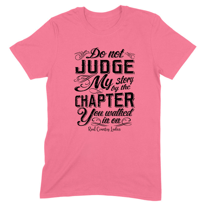 Blowout |  Do Not Judge My Story Black Print Front Apparel