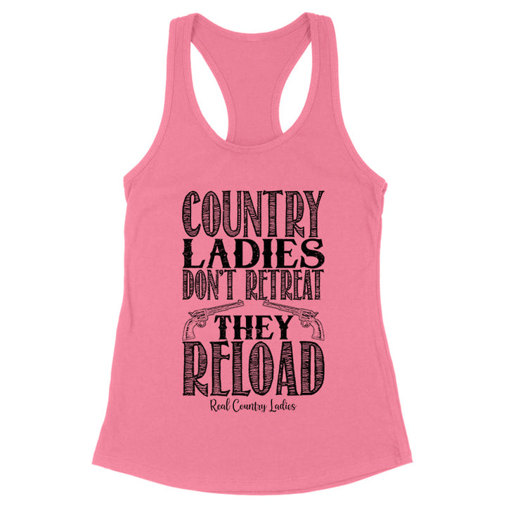 Black Friday | Country Ladies Don't Retreat Black Print Front Apparel