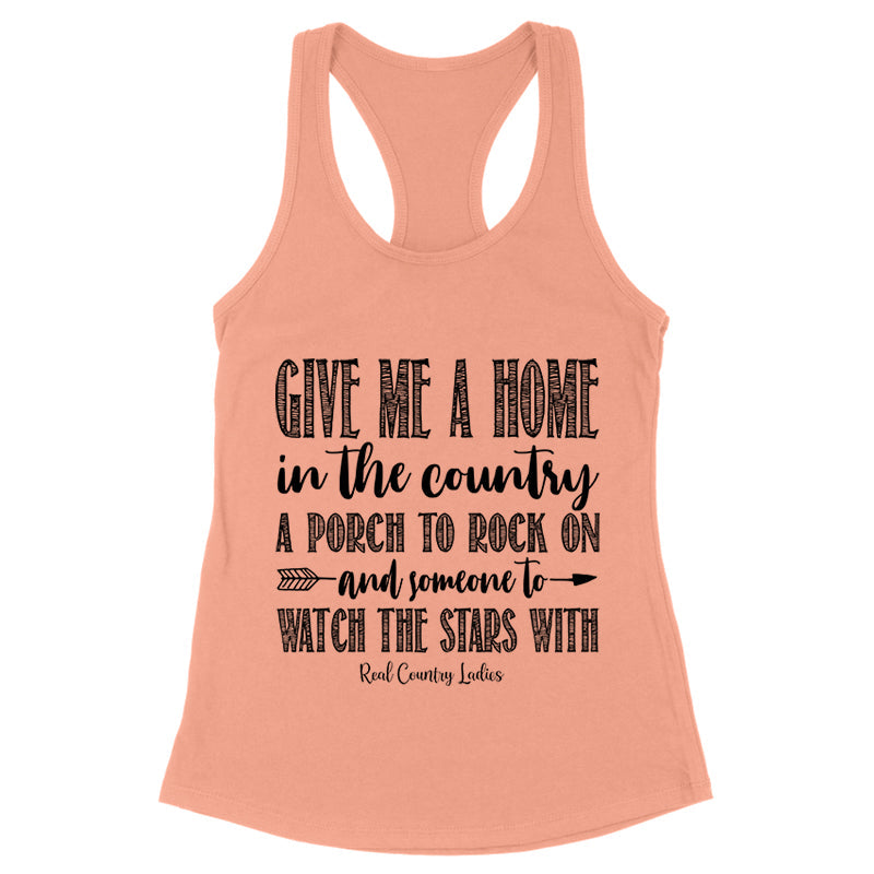 Blowout |  Give Me A Home In The Country Black Print Front Apparel