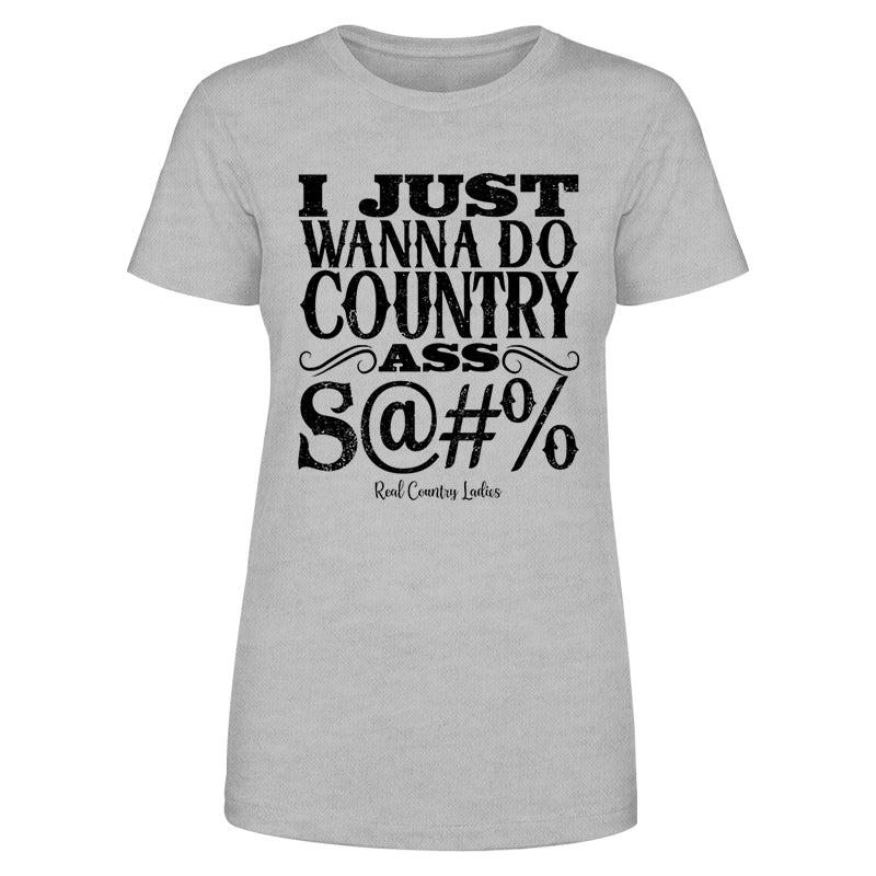 Black Friday | Country Ass Shit Black Print Front Apparel