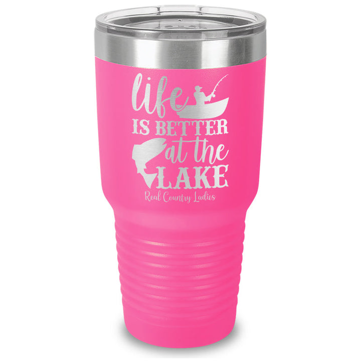 Black Friday | Life Is Better At The Lake Laser Etched Tumbler