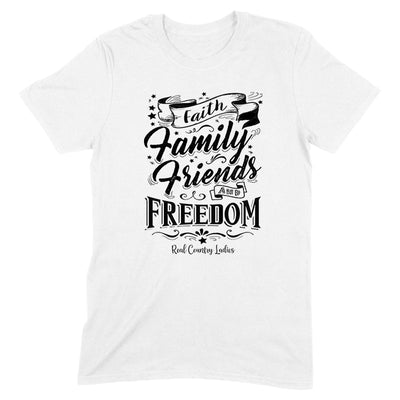 Blowout |  Faith Family Friends Black Print Front Apparel