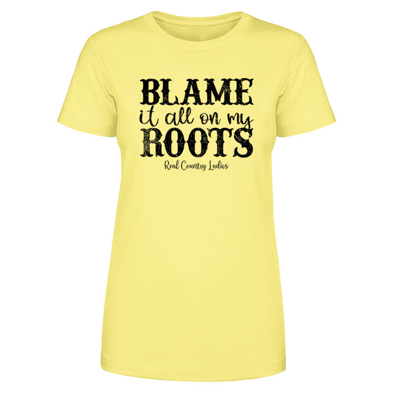 Black Friday | Blame It All On My Roots Black Print Front Apparel