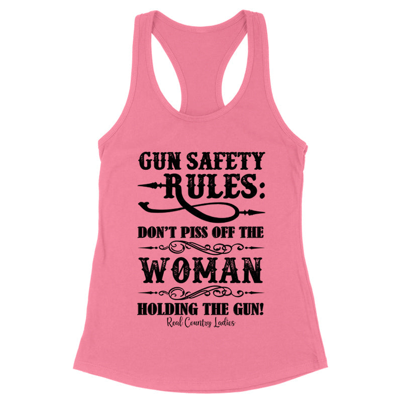 Black Friday | Gun Safety Rules Black Print Front Apparel