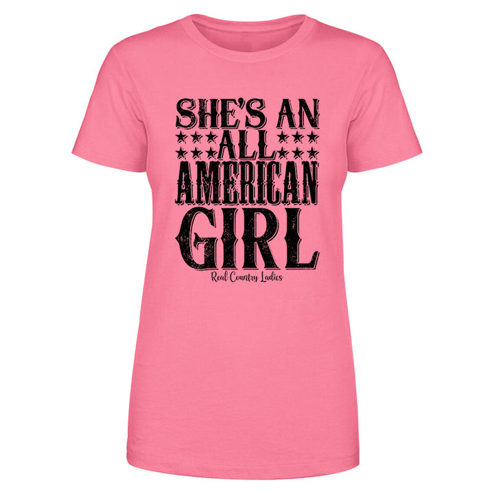 Black Friday | All American Girl Black Print Front Apparel