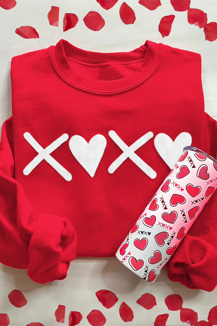 Red Puff XOXO Sweatshirt