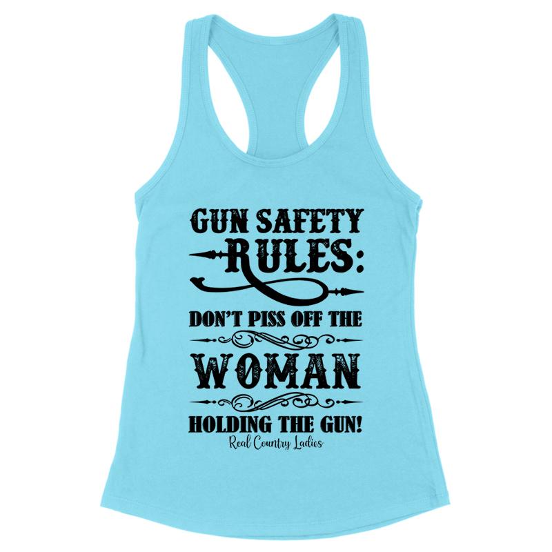 Black Friday | Gun Safety Rules Black Print Front Apparel