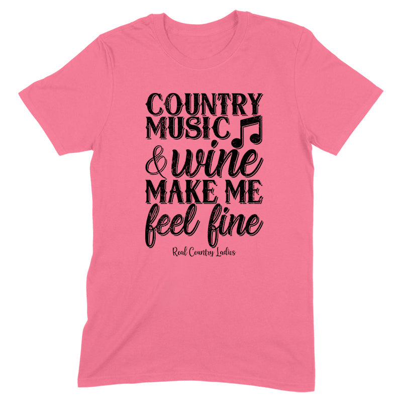 Black Friday | Country Music And Wine Black Print Front Apparel