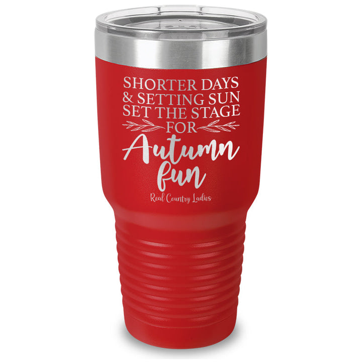 Black Friday | Shorter Days And Setting Sun Laser Etched Tumbler