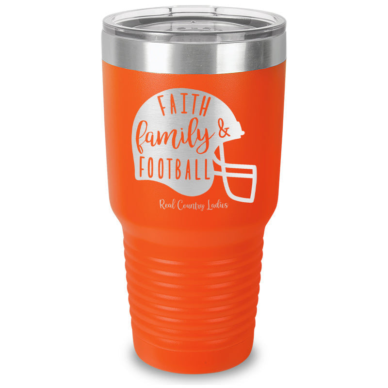 Black Friday | Faith Family Football Laser Etched Tumbler