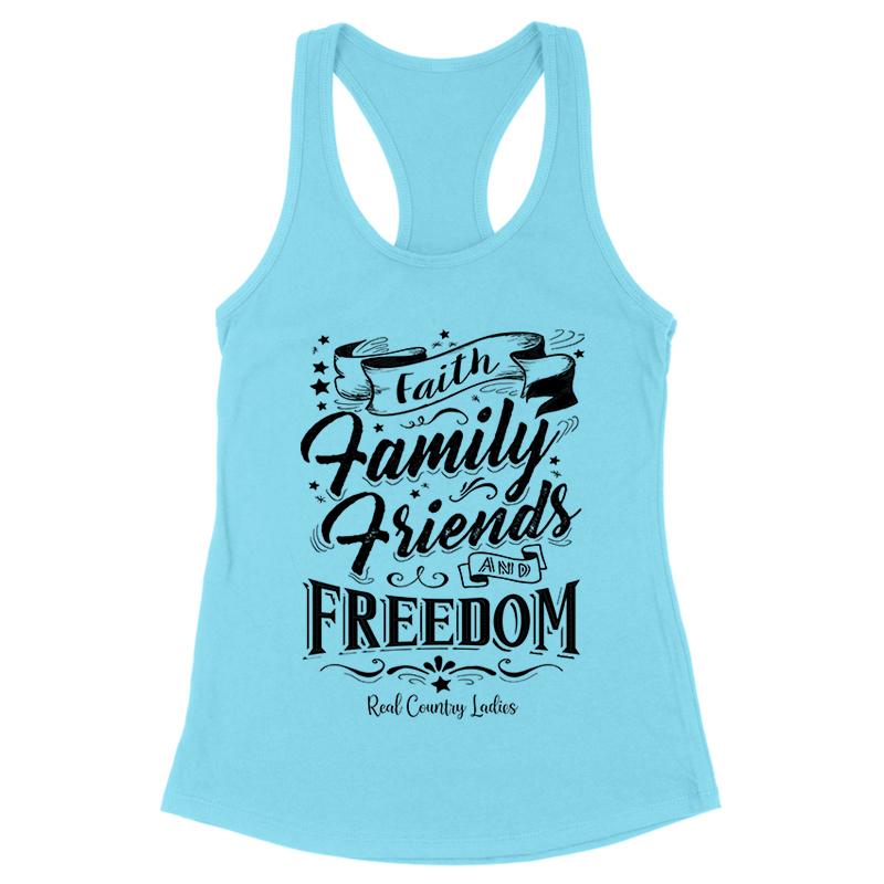 Blowout |  Faith Family Friends Black Print Front Apparel