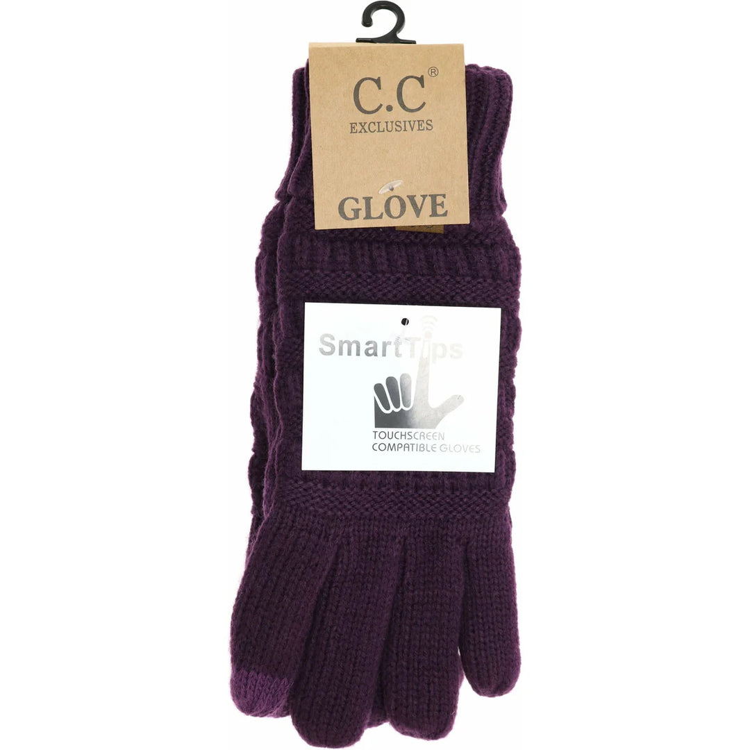 Fleece Lined Knit C.C Gloves