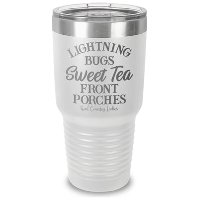 Lightning Bugs Sweet Tea Front Porches Laser Etched Tumbler