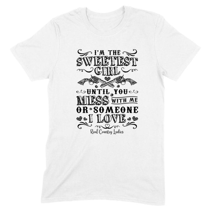 I'm The Sweetest Girl Black Print Hoodies & Long Sleeves