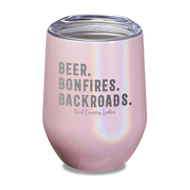 Beer Bonfires Backroads Laser Etched Tumbler