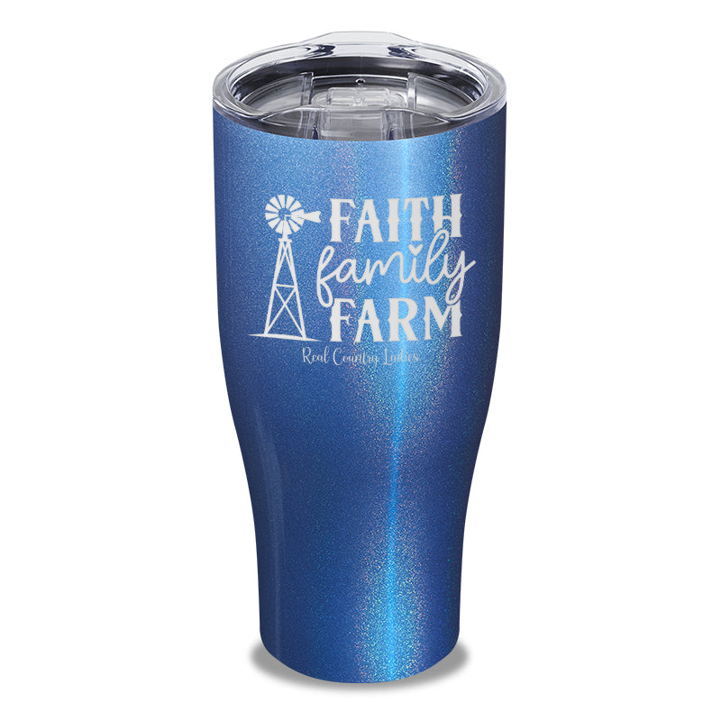 Faith Family Farm Laser Etched Tumbler