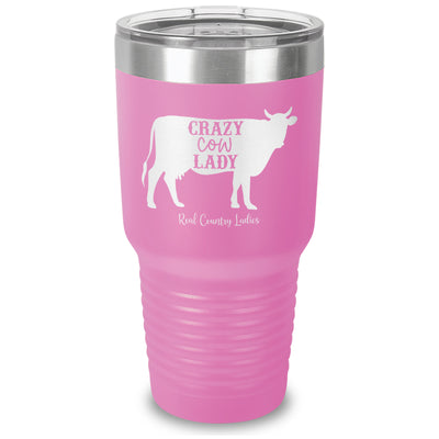 Crazy Cow Lady Laser Etched Tumbler