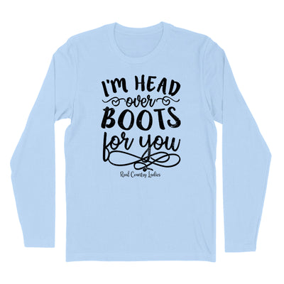 I'm Head Over Boots For You Black Print Hoodies & Long Sleeves