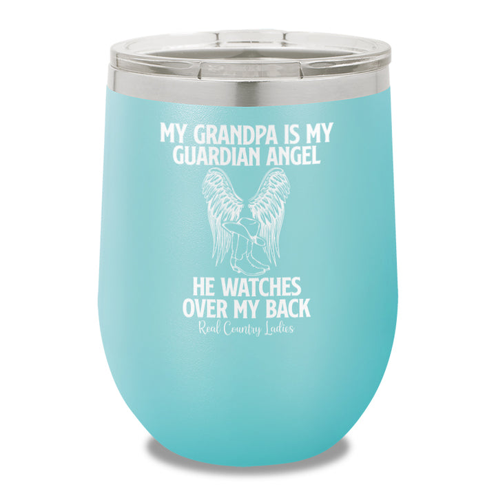 My Grandpa Is My Guardian Angel 12oz Stemless Wine Cup