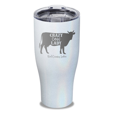 Crazy Cow Lady Laser Etched Tumbler