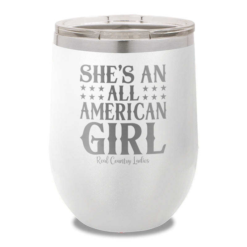 All American Girl 12oz Stemless Wine Cup