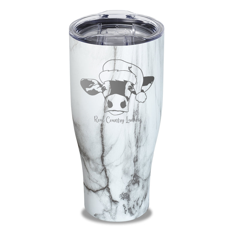 Christmas Cow Laser Etched Tumbler