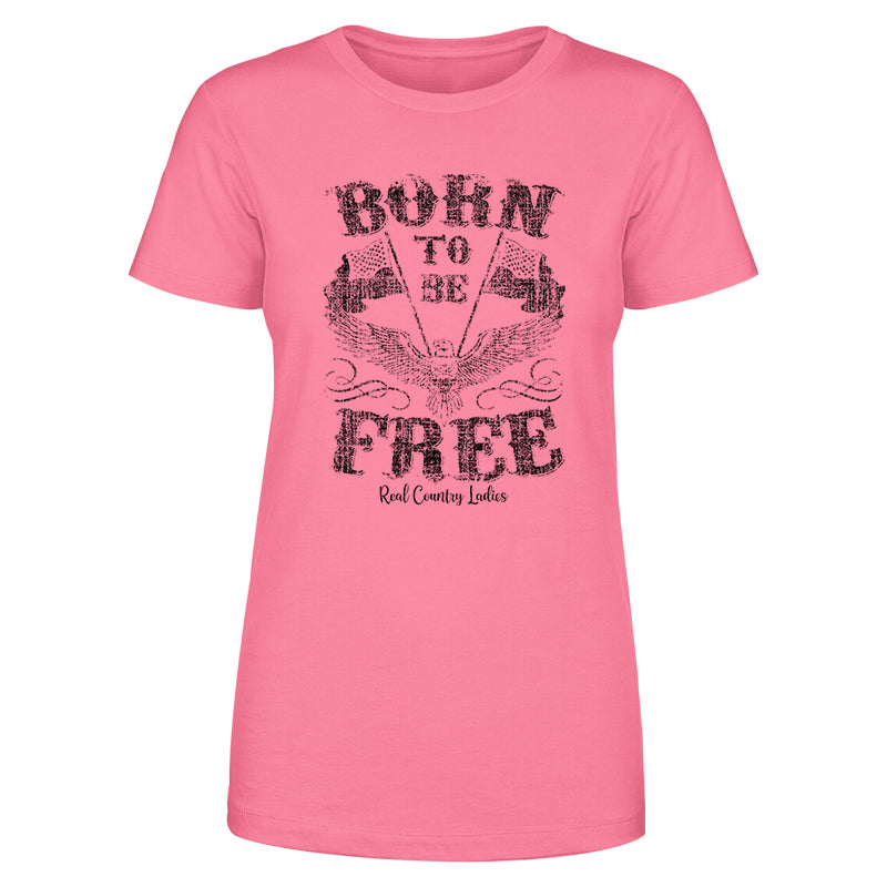 Born To Be Free Black Print Front Apparel